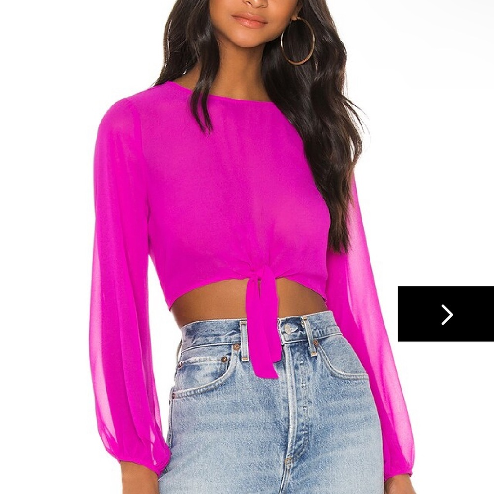 Jemma tie front shirt -superdown